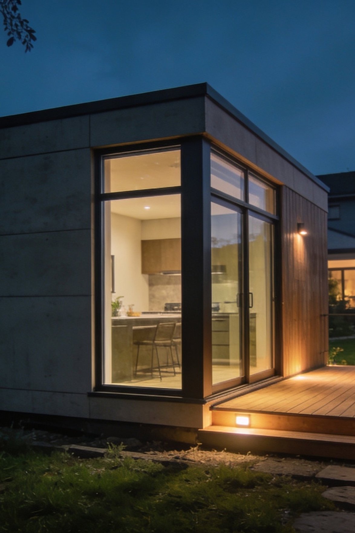 Arcadia concrete micro-structure at night