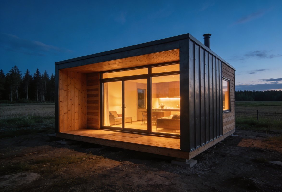 Arcadia income suite at dusk
